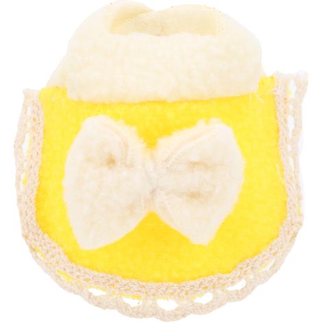 Cape Pour Hamster En Polaire - Vêtement Doux Avec Nœud Pour Rongeurs - Tenue Festive Pour Animaux De Compagnie - Taille M Jaune (1/5)
