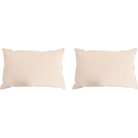Almohada 2 pcs Beige 50 x 70 cm Fibra de Kapok vidaXL (1/5)