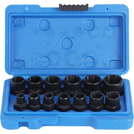 Extracteur d'écrou de boulon à percussion, Kit d'outils de douille pour pince à clé 13 pièces/ensemble (1/4)