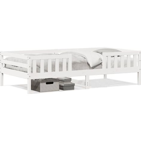 Maison Exclusive - Massivholzbett ohne Matratze Weiß 90x200 cm Ki