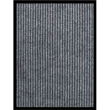 vidaXL Felpudo de rayas gris 60x80 cm (1/5)