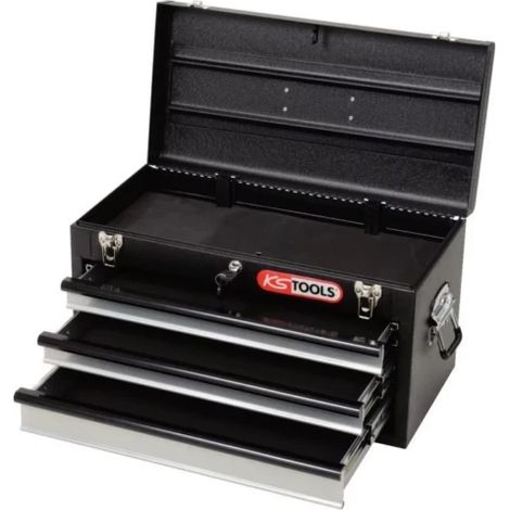 Kstools – Caisse à outils 3 tiroirs en métal – Compartiment supérieur pour petits outils – Glissières à billes – Dimensions 508x255x303mm (1/2)