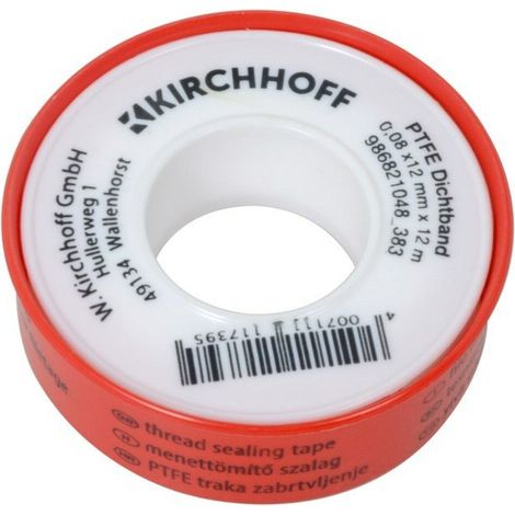 KIRCHHOFF PTFE Gewindedichtband, 0,08x12 mmx12m (1/3)