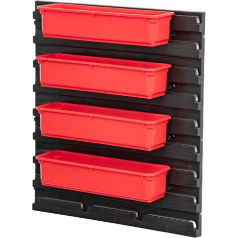 Toolbrothers RHINO Container Set Nr. 4 Werkstattwand mit 4 Behältern für L Organizer Höhe M+ / L und L Drawer 3