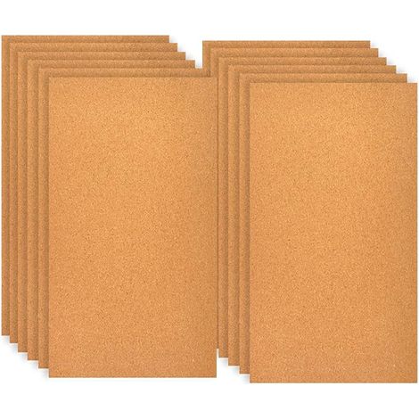 12 Pieces Cork Sheets A4 Cork Wall Board 2 mm Thick Cork Notice Board Cork Board for Photo DIY Wall Decoration 30 x 21 cm (1/5)