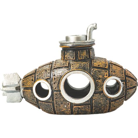 1 maison sous-marine décorative pour aquarium, design bateau coulé, abri pour poissons et crevettes, aménagement paysager aquatique (1/5)