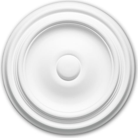 Rosetón 156013 Profhome Elemento decorativo Elemento para techo diseño atemporal clásico blanco Ø 26 cm