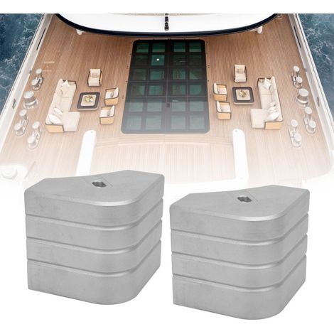 Set di 2 tappi angolari per ponte in alluminio resistente, altezza da 79 a 81 mm (da 3-1/8 a 3-3/16 pollici), diametro superiore da 79 a 81 a 81 mm (da 3-1/8 a 3-3/16 pollici) per angoli arrotondati a (1/5)