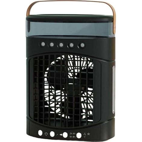 Ventilatore da scrivania a risparmio energetico con luce notturna, ventilatore da scrivania oscillante portatile