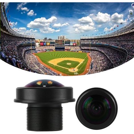 Objectif Fisheye 1.56mm 5MP HD 180° pour Caméra CCTV Surveillance Grand Angle (1/5)