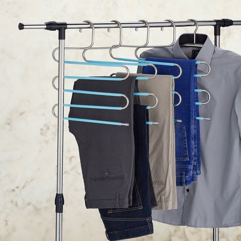 Grucce multiuso per pantaloni antiscivolo salvaspazio set da 4
