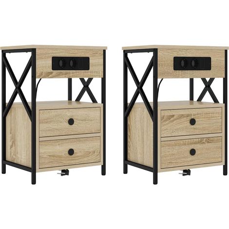 Maison Exclusive - Armadio da Notte 2 pcs Rovere Sonoma 40 x 31 x 60 cm