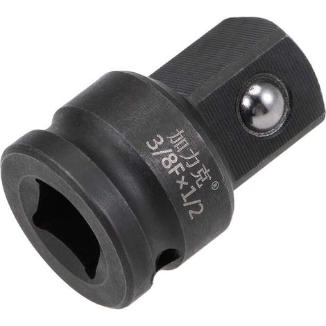 Adaptateur de douille à choc 3/8" (femelle) vers 1/2" (mâle) pour clés à percussion, visseuse à percussion, clé dynamométrique, perceuse électrique, barres de disjoncteur, cliquets, acier (1/5)