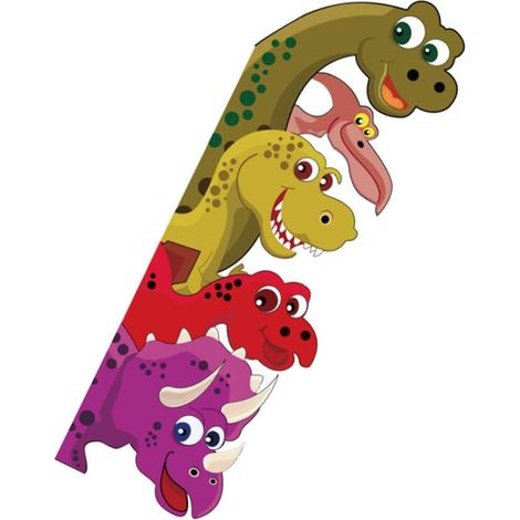 Sticker mural amovible en PVC motif dinosaures pour chambre (1/5)