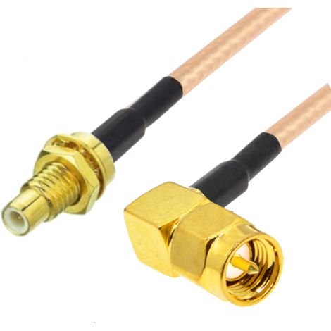 Cavo pigtail con connettore SMA tipo RA/SMC BH RG316, lunghezza 30 cm.
