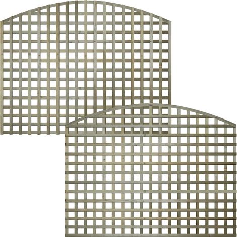Premier 6ft x 4ft Arch Top Privacy Square Garden Trellis Panels