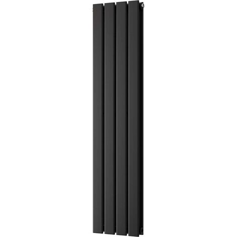 Typhoon - Black Designer Radiator H1200mm x W272mm Double Panel - Feet Included (1/3)