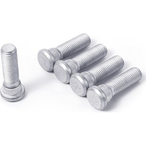 5pcs M12x1,5 Goujons de Roue 48mm Long Boulons de Cosse en Acier Accessoires Voiture Compatibles Toyota Chevrolet Lexus