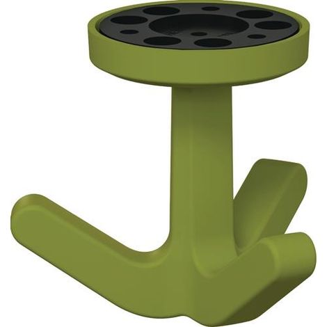 Gancho triple  Ser.477 mate,elástico  74 verde  manzana H.69mm  D.51mm HEWI (1/3)