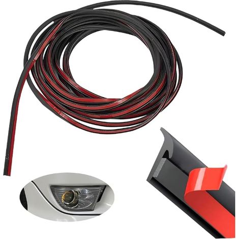 Bande D'étanchéité Pour Porte De Voiture, Universelle En Forme De T Auto-Adhesive Fenêtre Voitures,(8mm) (1/5)