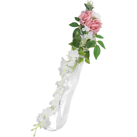 Realistische und naturgetreue künstliche Blumendekoration für Stuhllehnen bei Hochzeiten: elegante mehrlagige Rose, Artikelnummer 17045 (1/5)