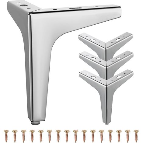4 Pieds de Meubles en Métal, 6" 15cm Pieds de Meubles Triangulaires pour Meuble Canapé, Table Basse, Meuble TV et Autres (1/5)