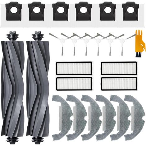 25 Piezas de Accesorios para Dreame D10 Plus Gen 2: 2 Cepillos de Goma, 4 Filtros, 6 Paños, 6 Bolsas de Polvo, 6 Cepillos Laterales, 1 Herramienta de Limpieza. (1/5)