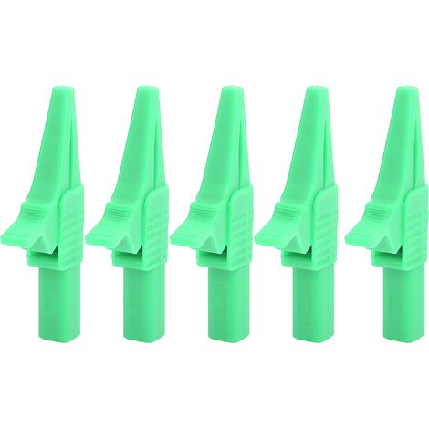 5 pièces J.60039 Pinces de sécurité multifonctions avec douilles 4mm pour instruments électroniques, vert (1/5)