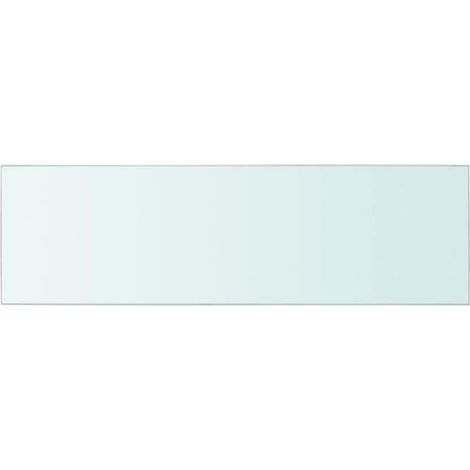 vidaXL Panneau pour étagère Verre transparent 80 x 25 cm (1/2)