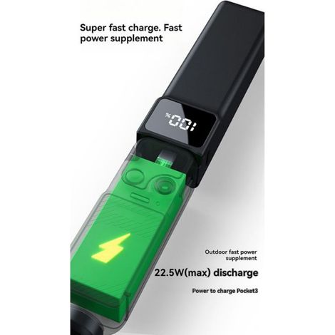 Grip Batterie Externe 5000mAh pour DJI Osmo Pocket 3 - Charge Rapide 22.5W - Autonomie Prolongée (1/5)