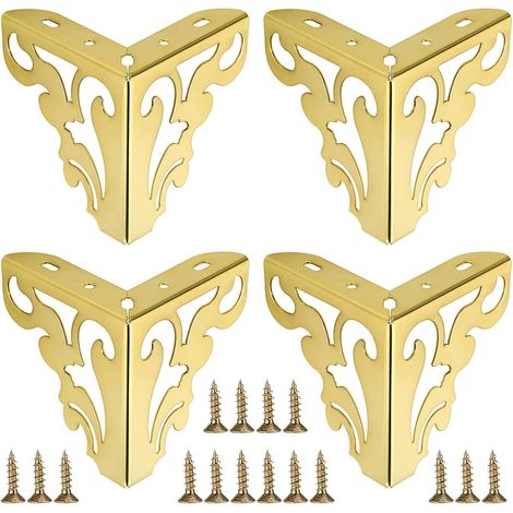Gambe per mobili in metallo, gambe per divani moderni per riparare e rinnovare cassettiere, armadi, tavolini da tè, ripiani da banco, capacità di carico di 550 libbre per gamba (cromate, 12 cm/4,7 pol (1/5)