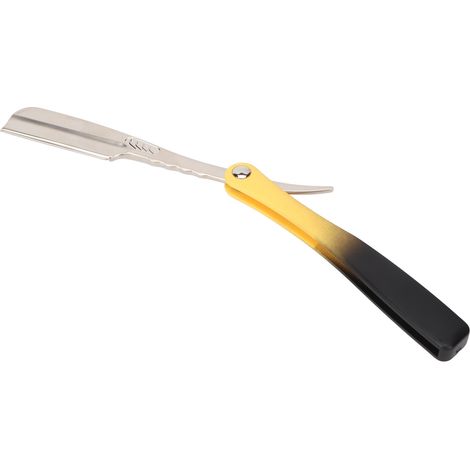 Porte-rasoir manuel vintage avec poignée en plastique dégradée, porte-rasoir pliable, porte-tondeuse pour le rasage et les sourcils, argenté. (1/5)