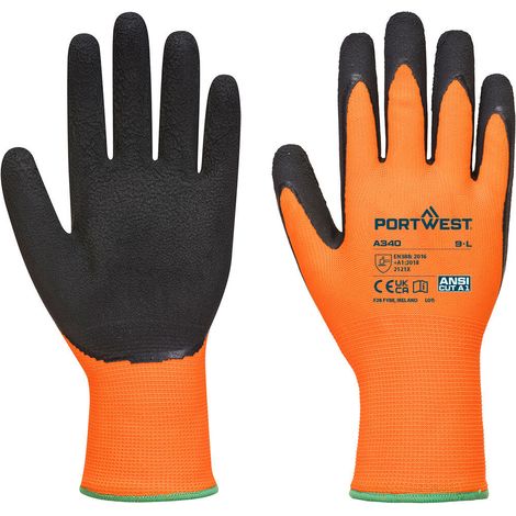 Grip HiVis Latex-Handschuhe Orange/Schwarz 2XL – Größe 11 (1/2)
