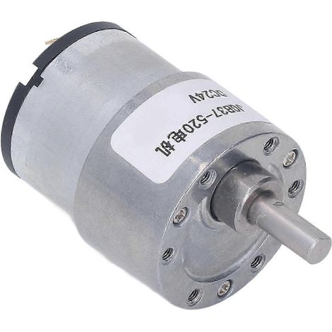 Moteur à engrenages à vis sans fin 24V 320RPM, carter en alliage d'aluminium, bobine en laiton, réversible, faible friction, résistant à la rouille, pour applications industrielles. (1/5)
