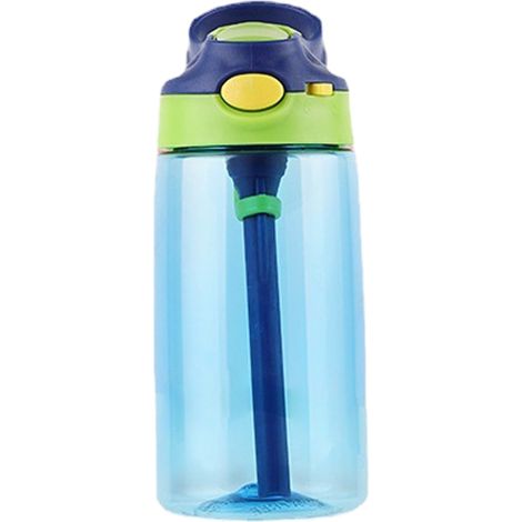 Gourde enfant avec paille anti-fuite, bouchon verseur, étanche, adaptée à l'école pour garçons et filles (1/5)