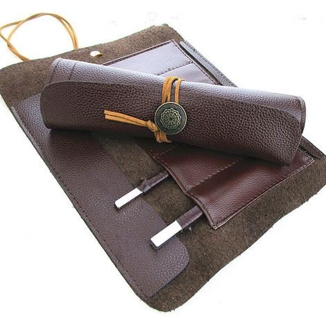 Outils Roll Up Sac Léger Portable Étui De Rangement En Cuir Poche Organisateur Titulaire (1/5)