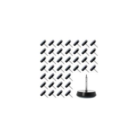 40 piezas de deslizadores de teflón de 19 mm para sillas, deslizadores redondos para muebles, deslizadores para sillas con clavos para proteger azulejos, pisos de madera, sillas, mesas y camas - Crezu