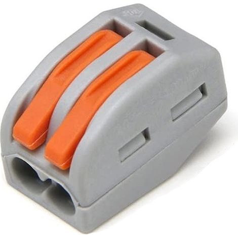 Morsettiera con Connettore Rapido a Molla per Cavi Elettrici 2 Pin (1/4)