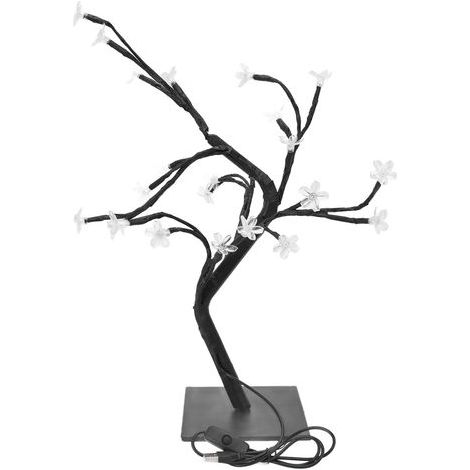 Lampadaire Bonsai LED USB, Lampe Arbre Cerisier PVC Lumière Ambiante pour Décor Salon, 24 LEDs (1/5)