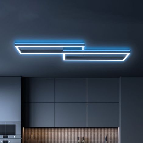 [NEUWERTIG] B-Ware Briloner Deckenlampe LED Frame 2-flg RGBW dimmbar Lampe schwarz 119,5x27,5cm