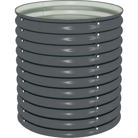 Jardinière，Lit surélevé de jardin 80x80x81 cm Acier galvanisé Gris CFW88322 (1/5)