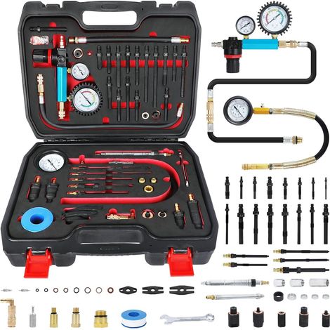 46PCS Compression Tester for Automotive Vehicles Engine Pressure Loss Tester Compatible with Diesel and Petrol Engines (1/5)