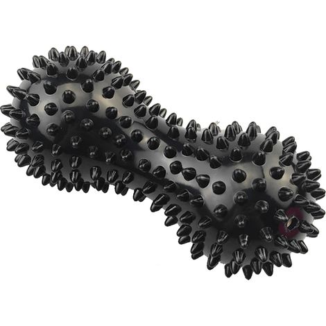 Balle de massage de yoga, balle de massage à picots en forme de cacahuète pour exercices de fascia en extérieur et en intérieur
