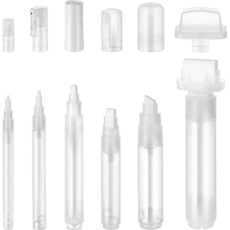 6-teiliges Graffiti-Marker-Set, transparente, nachfüllbare Farbmarker