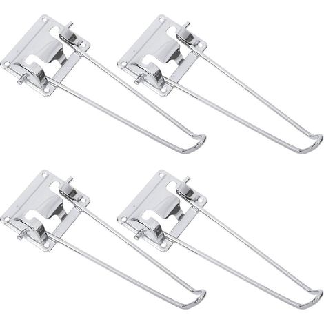 Ensemble de 4 pieds de table pratiques pour une utilisation à domicile, y compris pour les bureaux d'ordinateur (argent). (1/5)