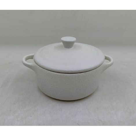 Cocotte en céramique beige 10 cm