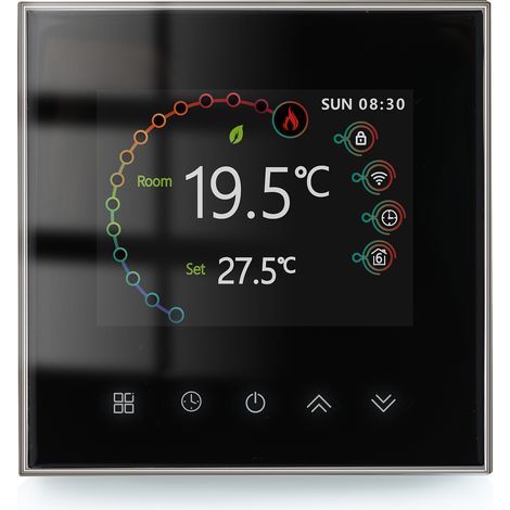 Smart WiFi thermostat, temperature controller, weekly programmable touch control/mobile app/voice control compatible with Alexa/Google Home, for 5A water heating (1/5)
