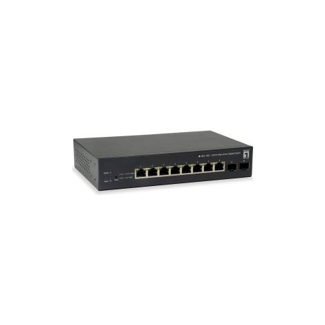 SWITCH SEMIGESTIONABLE LEVEL ONE GEP-1051 10P 8xGb PoE 2xGb SFP 70W CARCASA METALICA