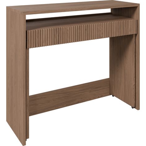 Selsey ZOOM - Scrivania estensibile con cassetto e scanalature - 98 cm - Rovere casella marrone (1/5)
