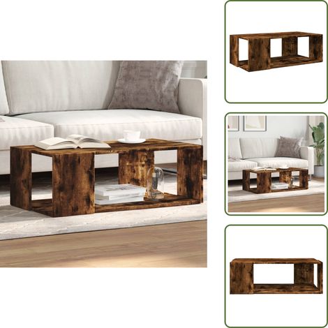 Couchtisch Räuchereiche 89,5x48x30 cm Holzwerkstoff - Couchtisch - Wohnzimmerschreibtisch - Beistelltisch - Esszimmertisch - Holzmöbel (1/5)